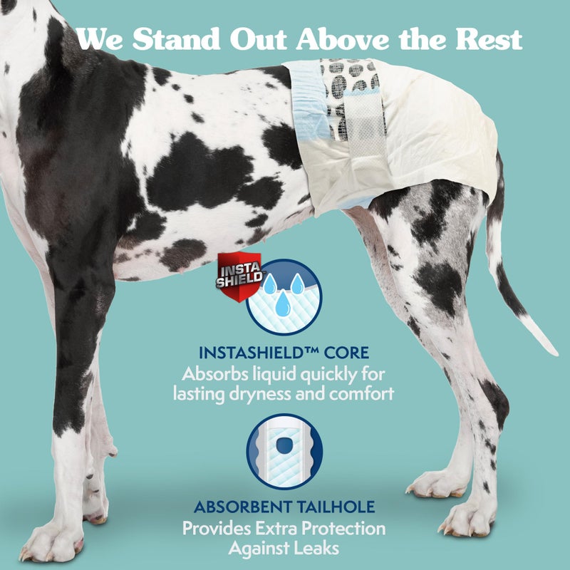 Simple Solution Disposable Female Dog Diapers, Absorbent Leak Proof Protection for Incontinence, Puppy Training, Heat Cycle, Travel, and Housebreaking, XXL Dogs, 22â€“37 Inch Waist, 12 Count - Image 2